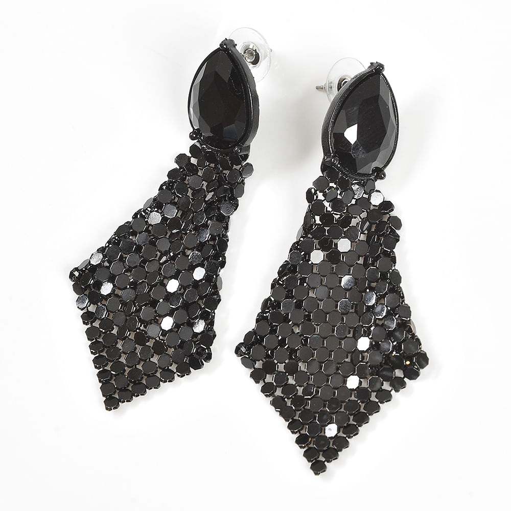 Cercei negrii zale cu clips - 1 | YEO