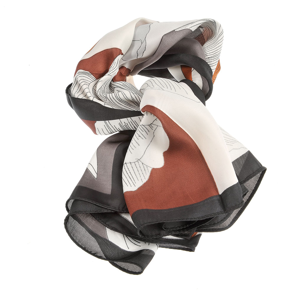 Esarfa multicolora cu flori - 3 | YEO