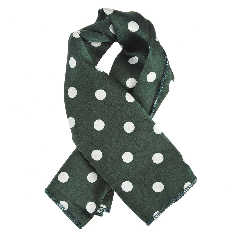 Esarfa verde cu buline