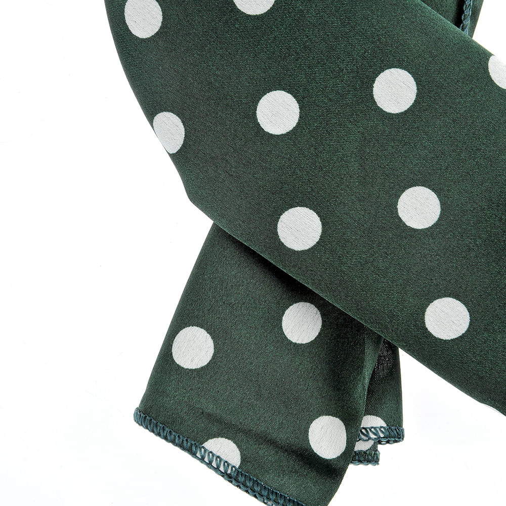 Esarfa verde cu buline - 1 | YEO