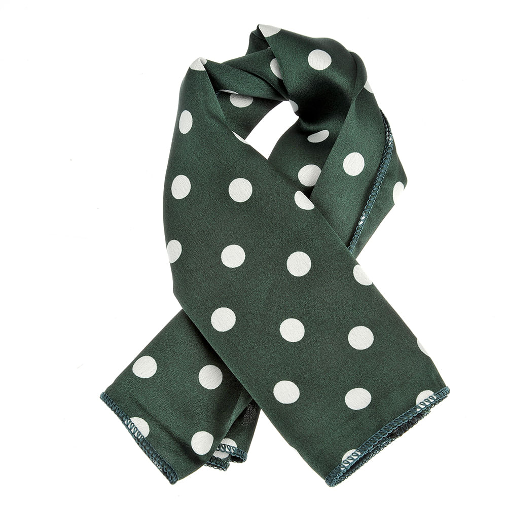 Esarfa verde cu buline - 3 | YEO
