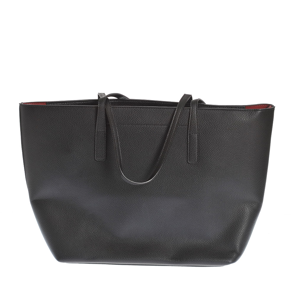 Geanta neagra cu portofel rosu - 3 | YEO