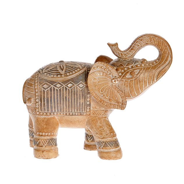 Statueta elefant maro 15.5 cm