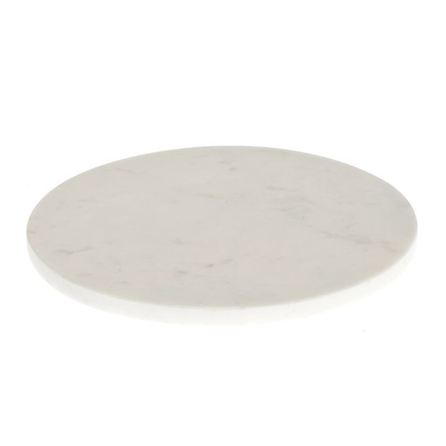 Tava rotunda din marmura alba 28 cm