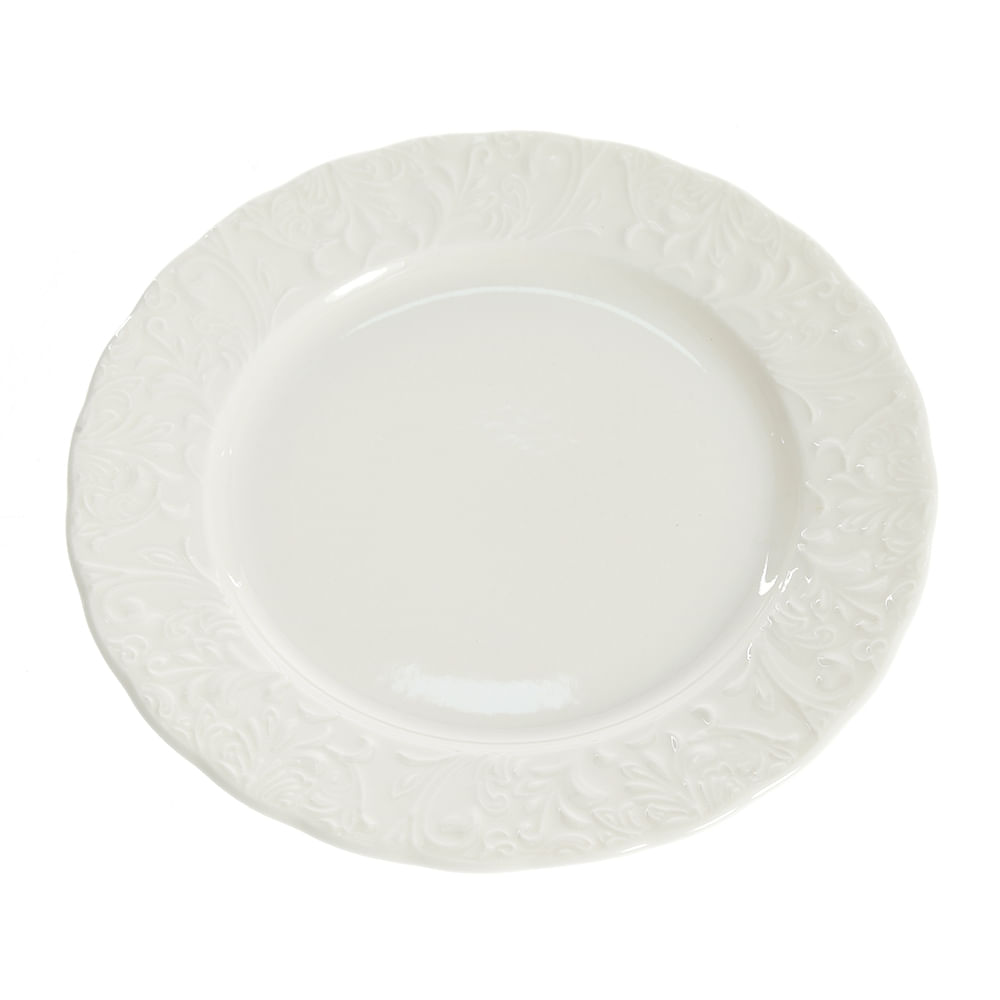 Farfurie alba din portelan 21 cm - 1 | YEO