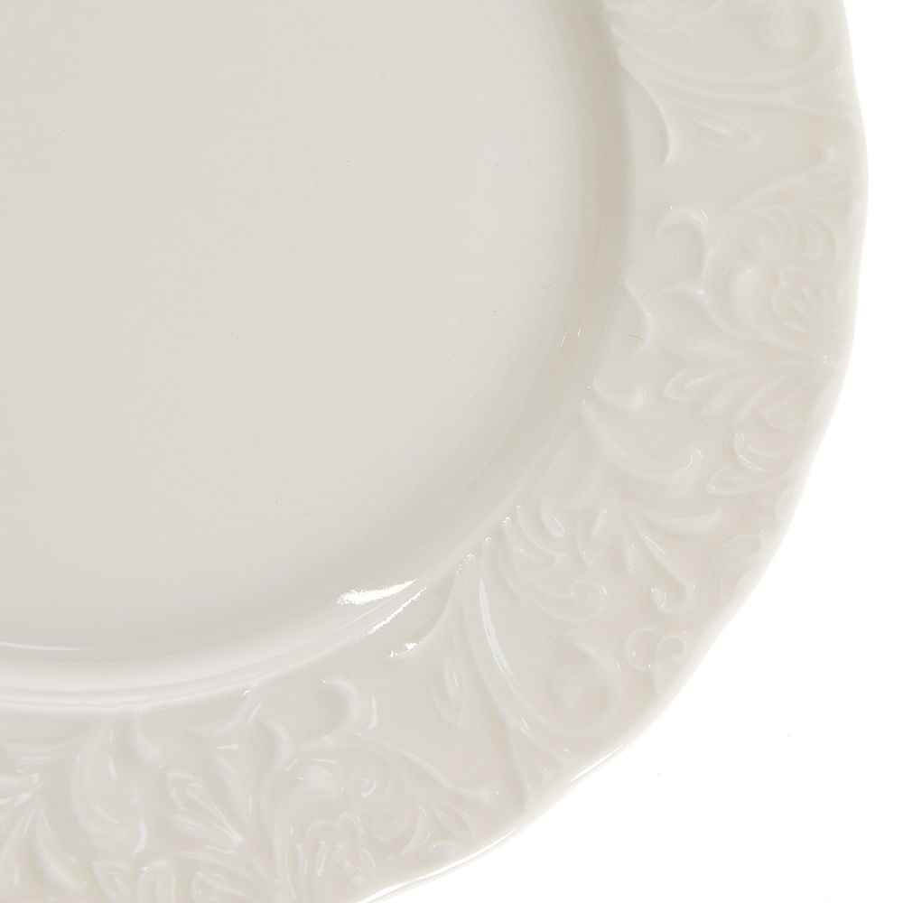 Farfurie alba din portelan 21 cm - 2 | YEO