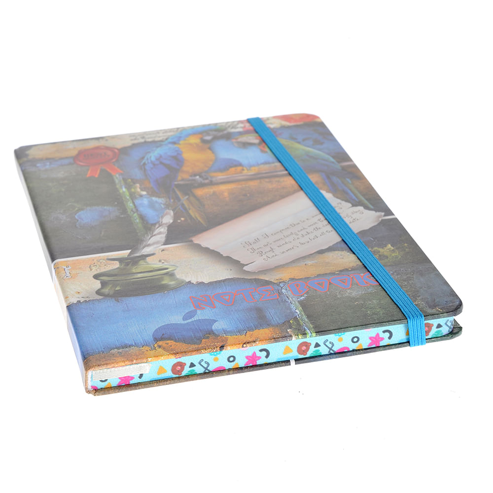 Agenda cu imprimeu papagali 21 cm - 1 | YEO