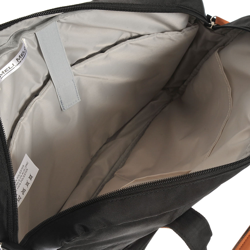 Geanta neagra cu buzunar frontal pentru laptop - 3 | YEO
