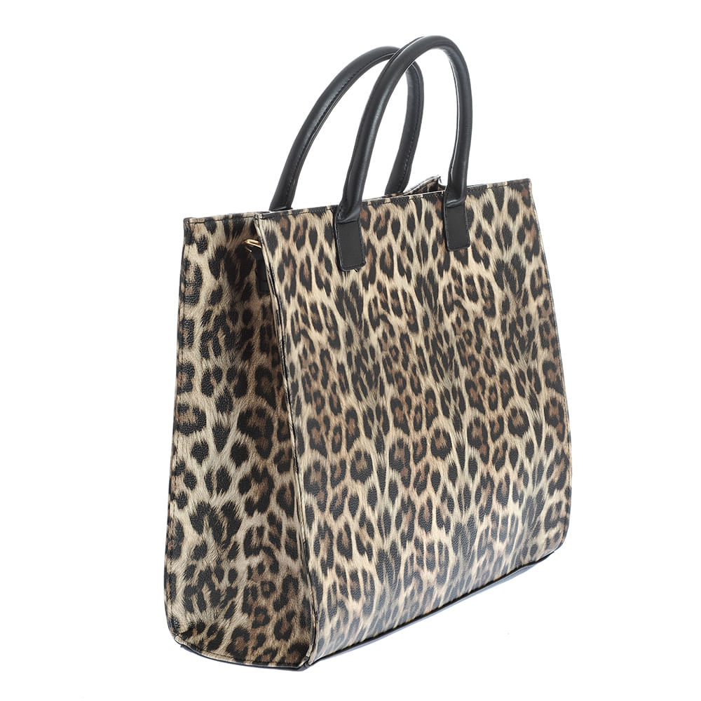 Geanta de umar cu model animal print - 2 | YEO
