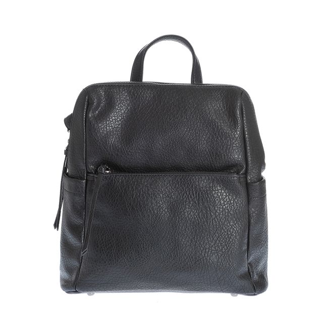 Rucsac negru din piele ecologica tip satchel