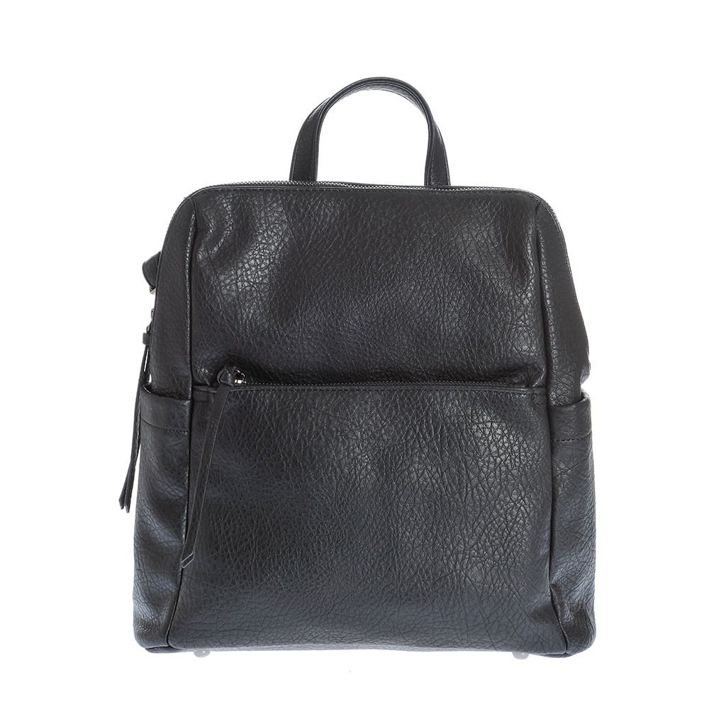 Rucsac negru din piele ecologica tip satchel