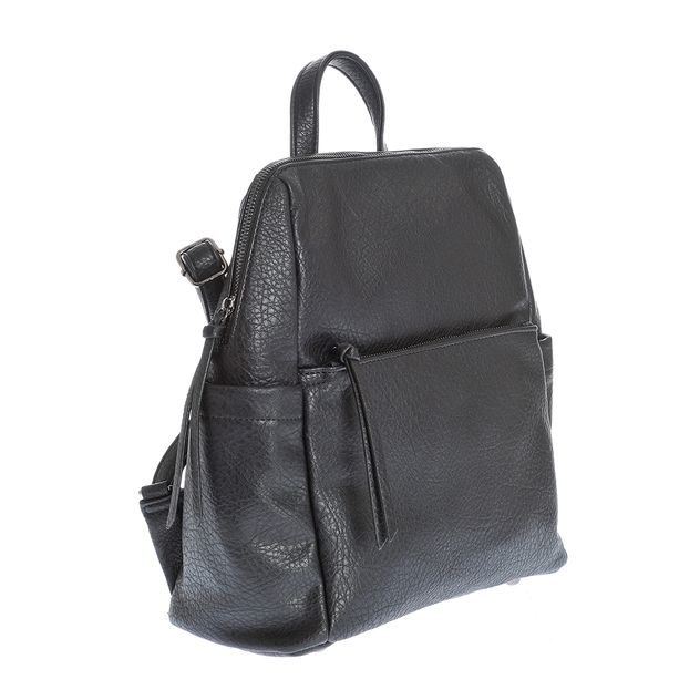 Rucsac negru din piele ecologica tip satchel