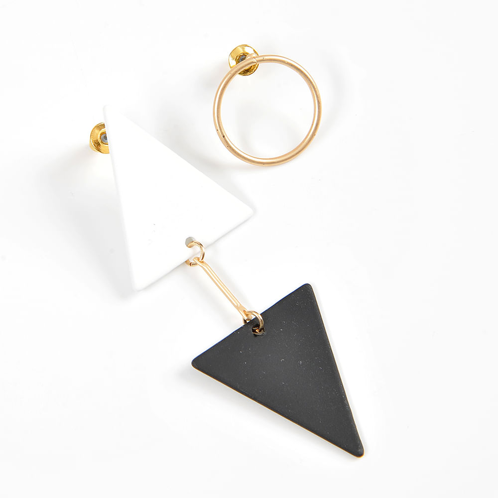 Cercei metalici cu forme geometrice - 1 | YEO