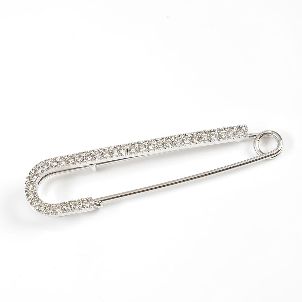Brosa martisor ac de siguranta cu pietre albe - 3 | YEO