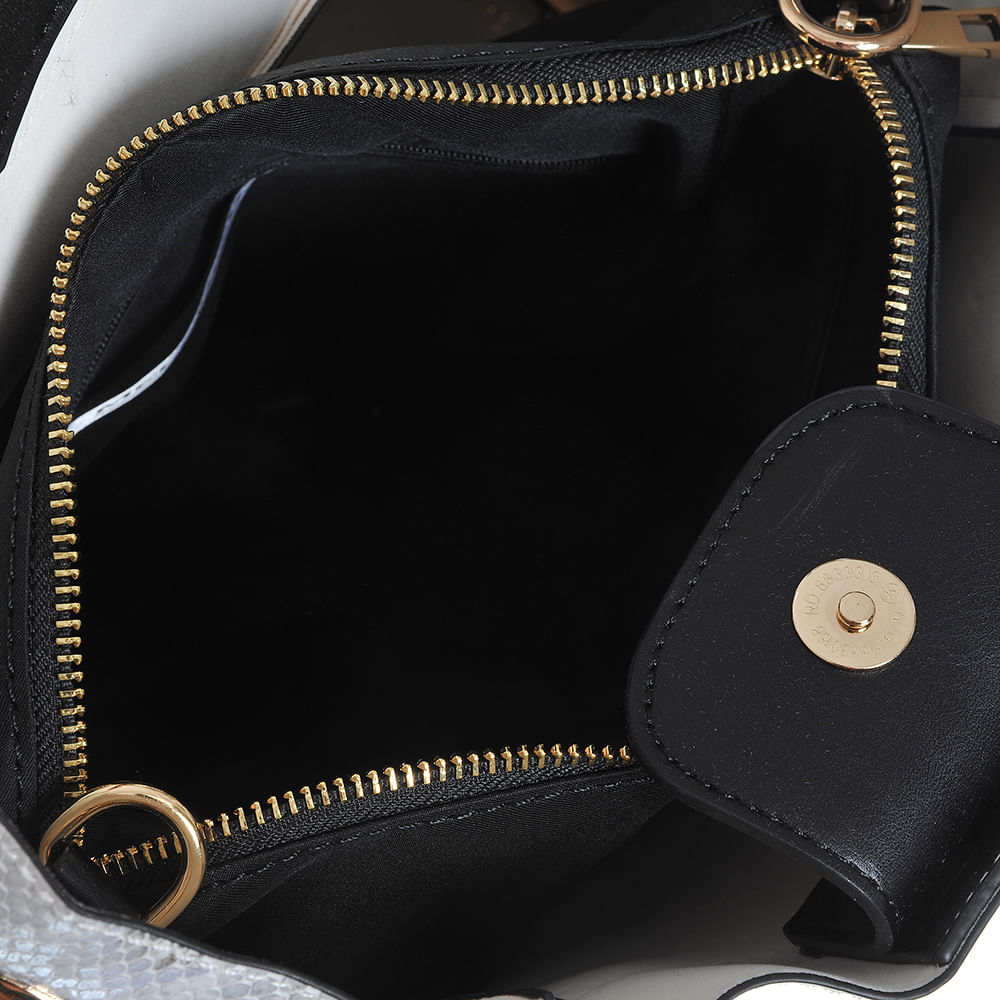 Geanta bej cu model piele de sarpe - 4 | YEO