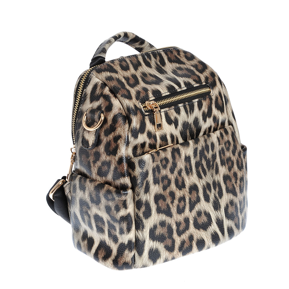 Rucsac din piele ecologica cu model animal print - 1 | YEO