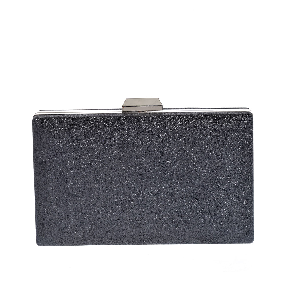 Geanta plic neagra cu sclipici - 3 | YEO