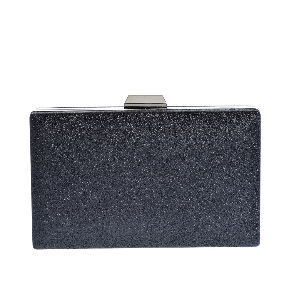 Geanta plic neagra cu sclipici - 4 | YEO
