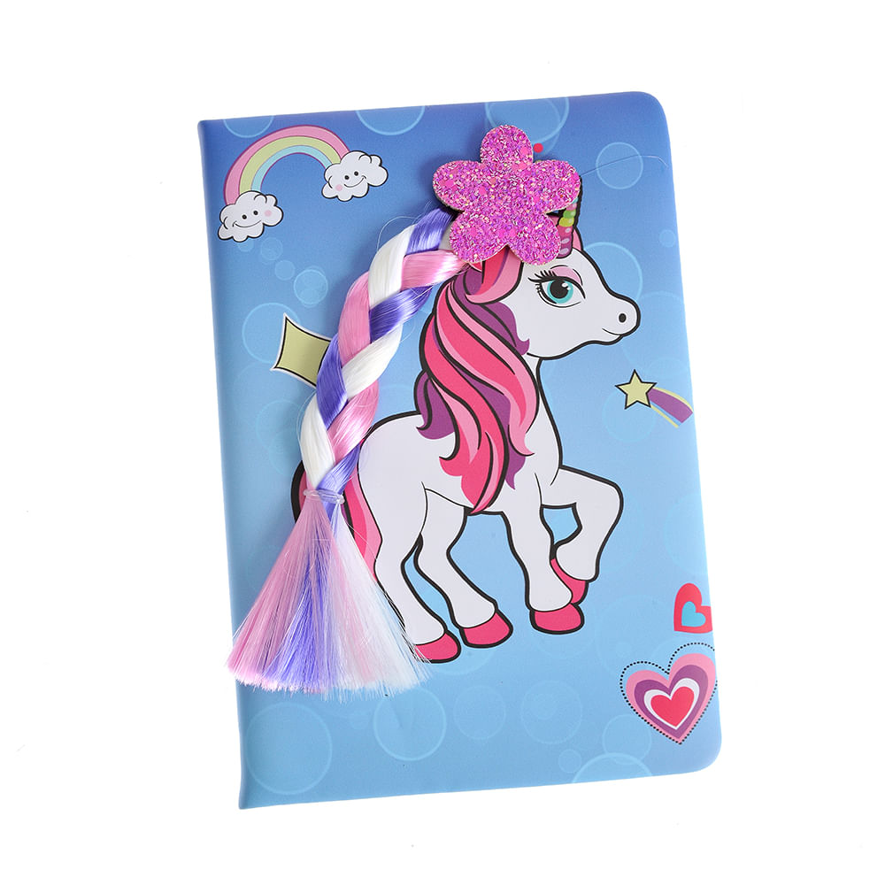 Agenda bleu cu unicorn