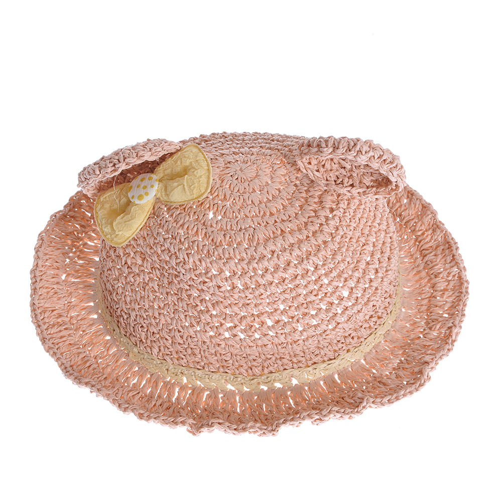 Palarie roz cu fundita - 1 | YEO