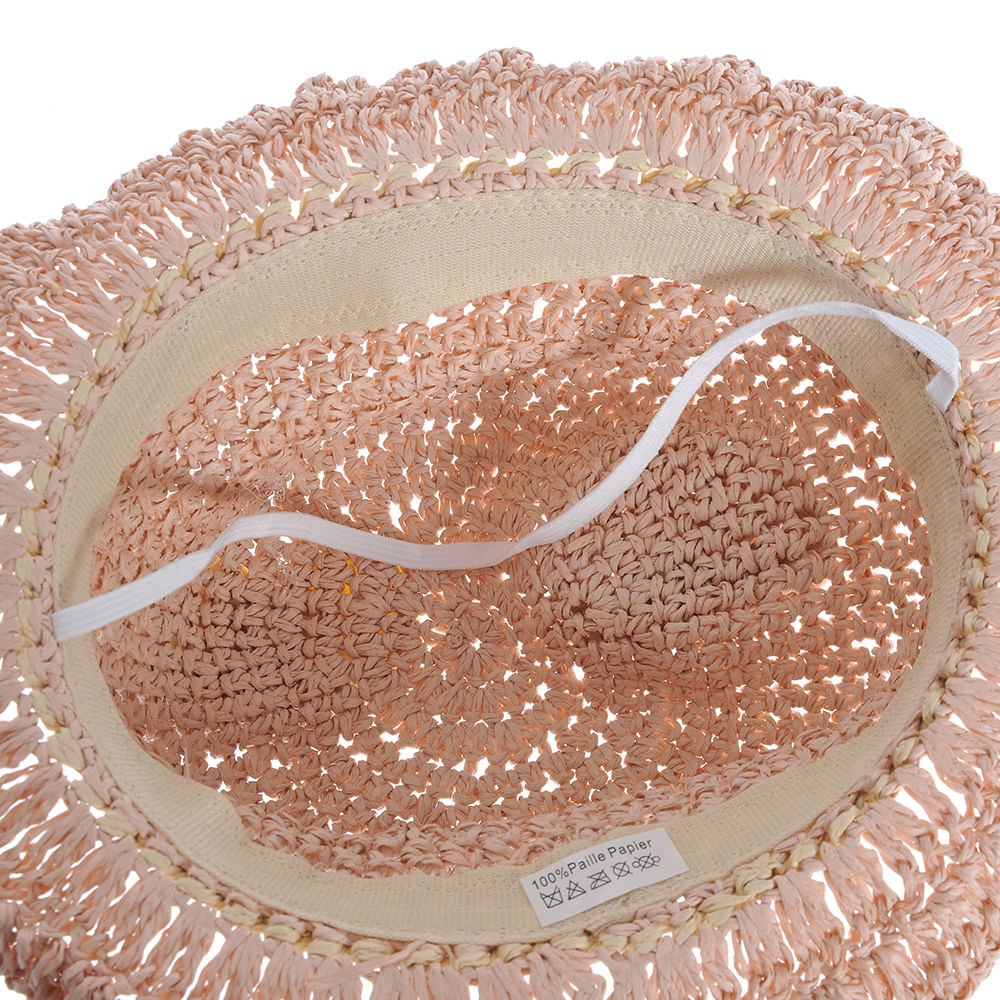 Palarie roz cu fundita - 3 | YEO