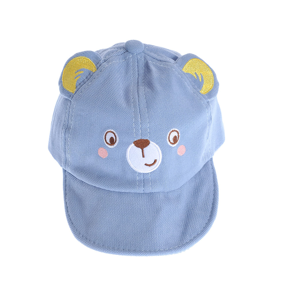 Palarie bleu cu ursulet - 1 | YEO