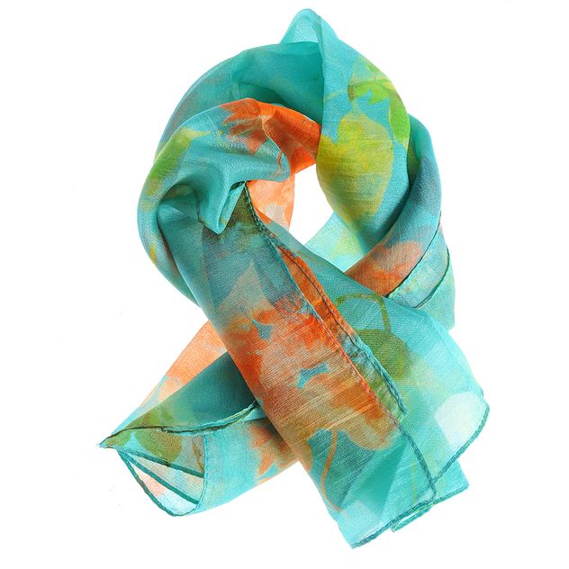 Esarfa matase multicolora