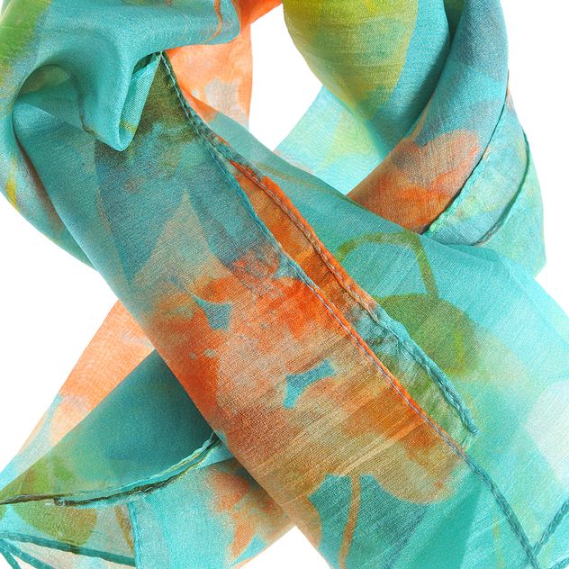 Esarfa matase multicolora