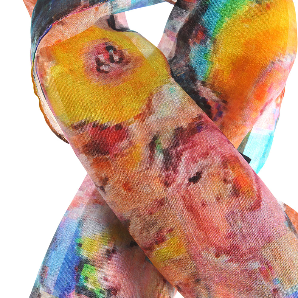 Esarfa matase multicolora - 1 | YEO