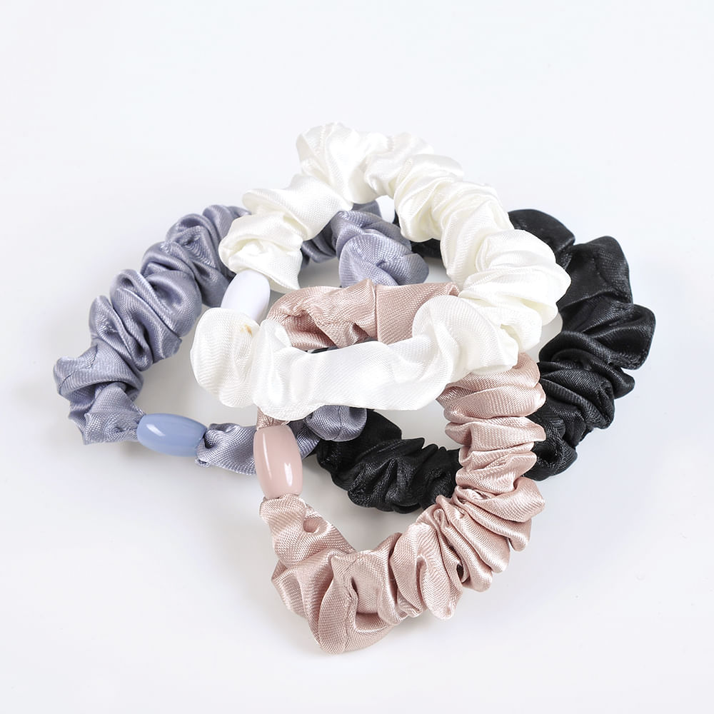 Set 4 elastice de par cu aspect satinat - 3 | YEO