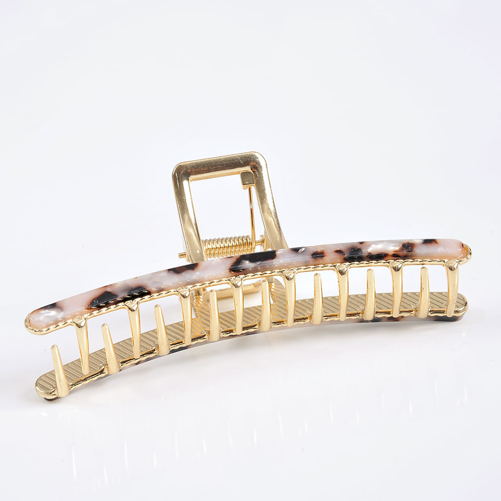 Cleste de par auriu cu model animal print 10.5 cm