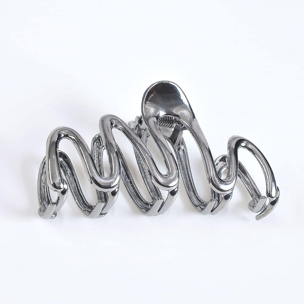 Cleste gri de par cu model in zig zag