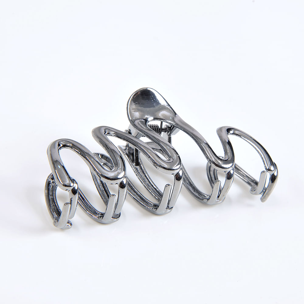 Cleste gri de par cu model in zig zag - 1 | YEO