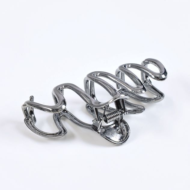 Cleste gri de par cu model in zig zag