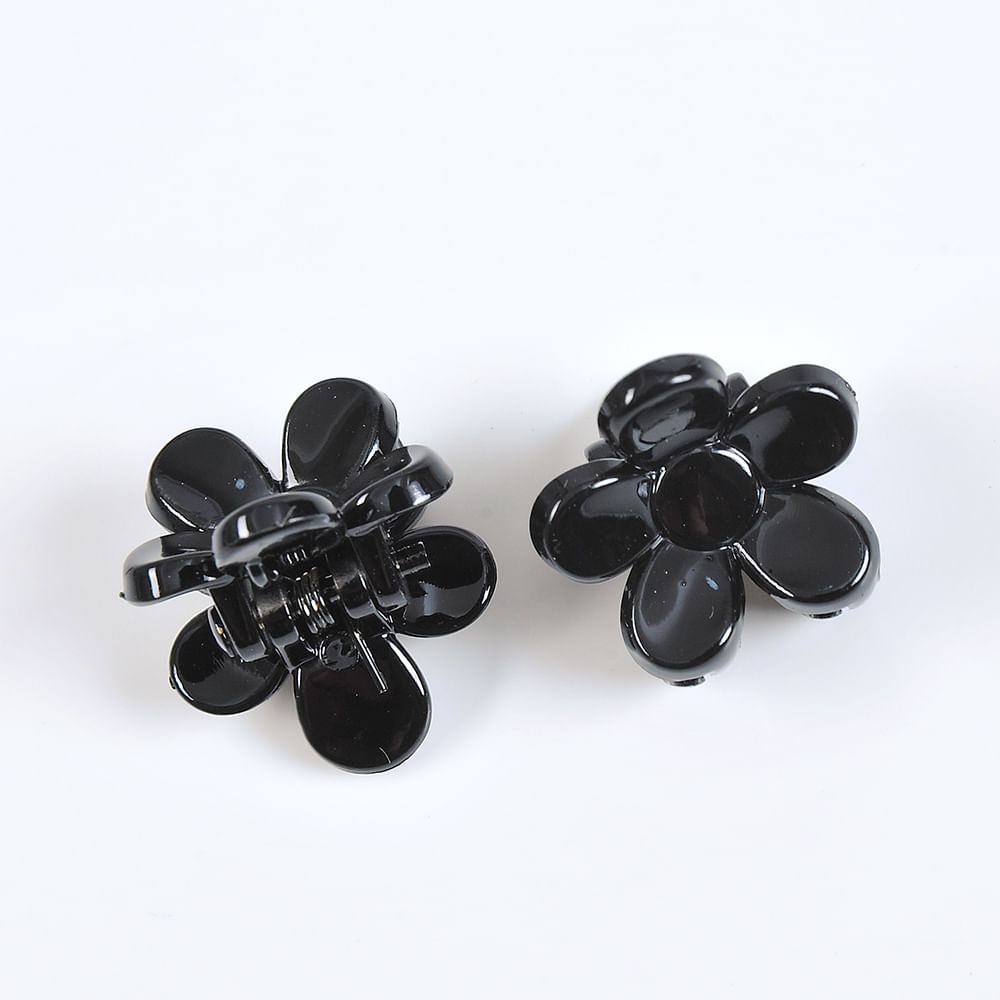 Set 2 clesti de par negri forma floare - 3 | YEO