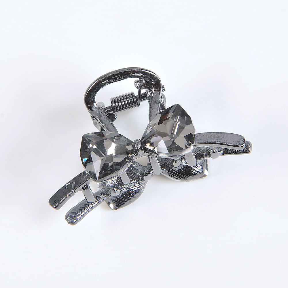 Cleste gri de par cu fundita 4 cm - 1 | YEO