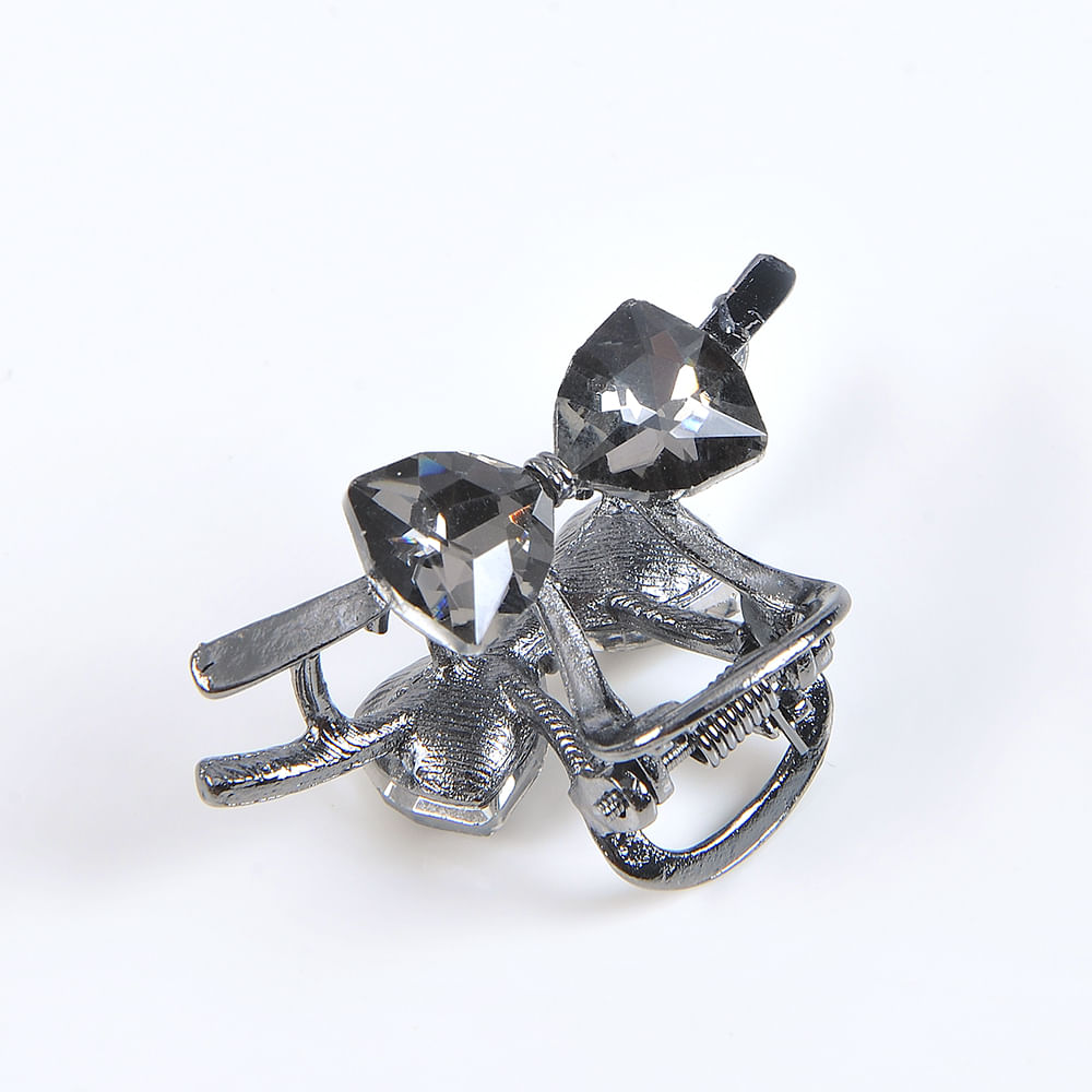 Cleste gri de par cu fundita 4 cm - 2 | YEO