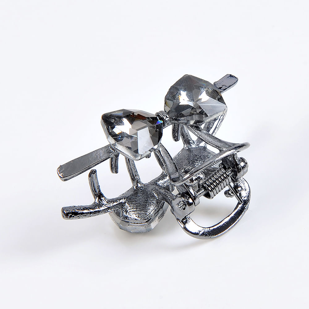 Cleste gri de par cu fundita 4 cm - 3 | YEO