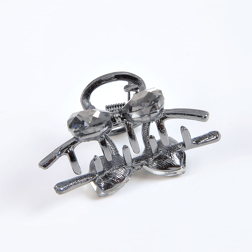 Cleste gri de par cu fundita 4 cm - 4 | YEO
