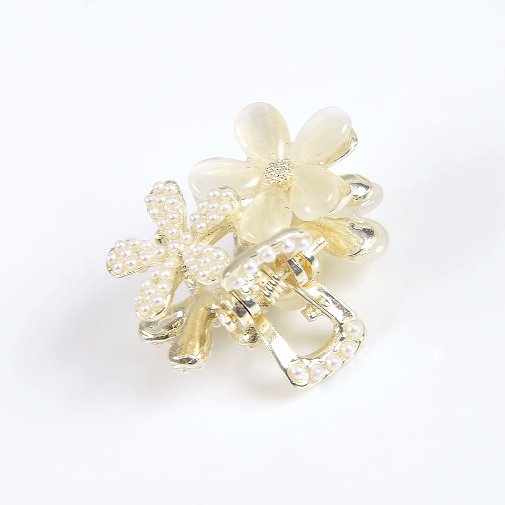 Cleste par forma floare cu perle albe - 4 | YEO