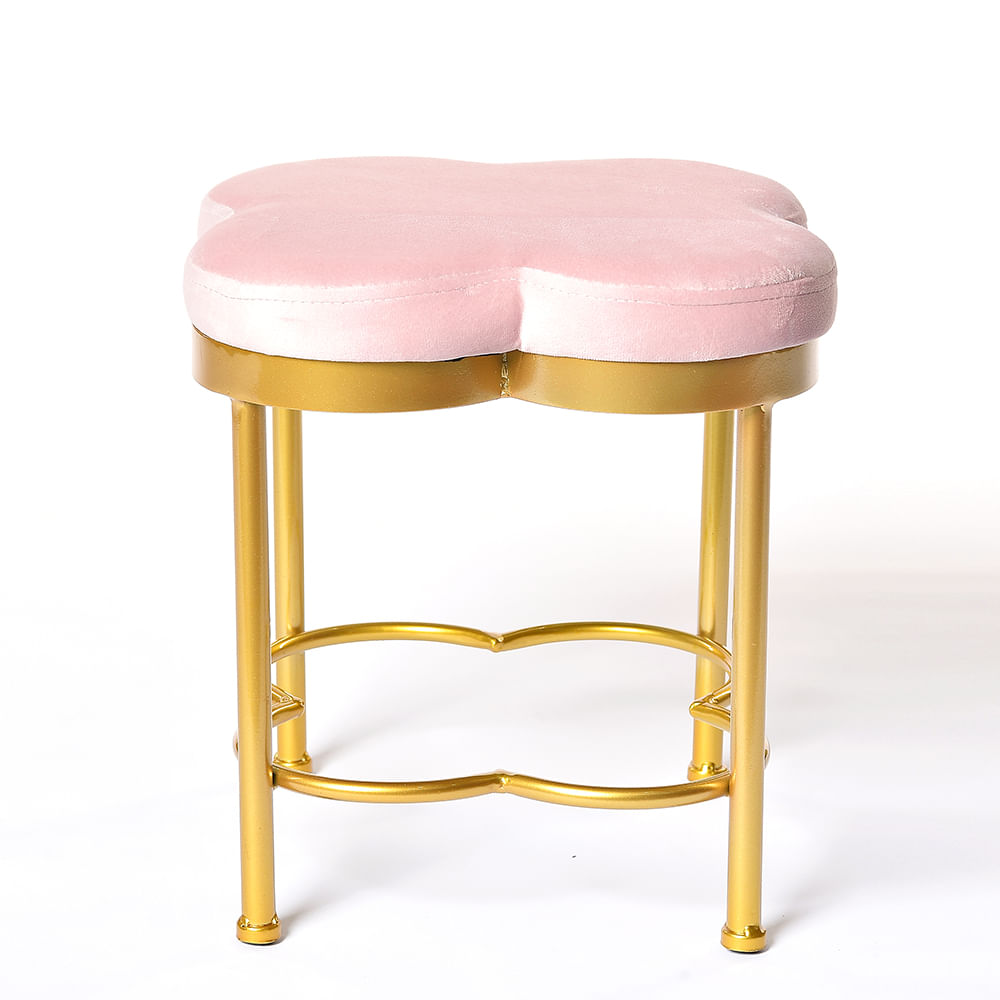 Taburet roz metalic 46 cm