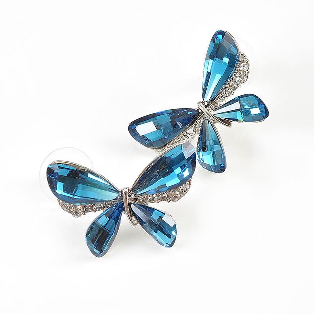 Cercei fluturi albastri