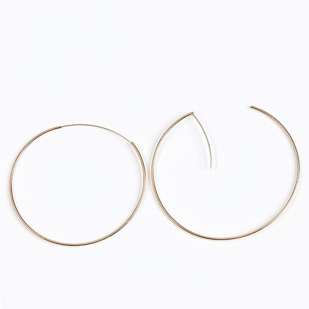 Cercei hoop placati cu aur 60 mm - 2 | YEO