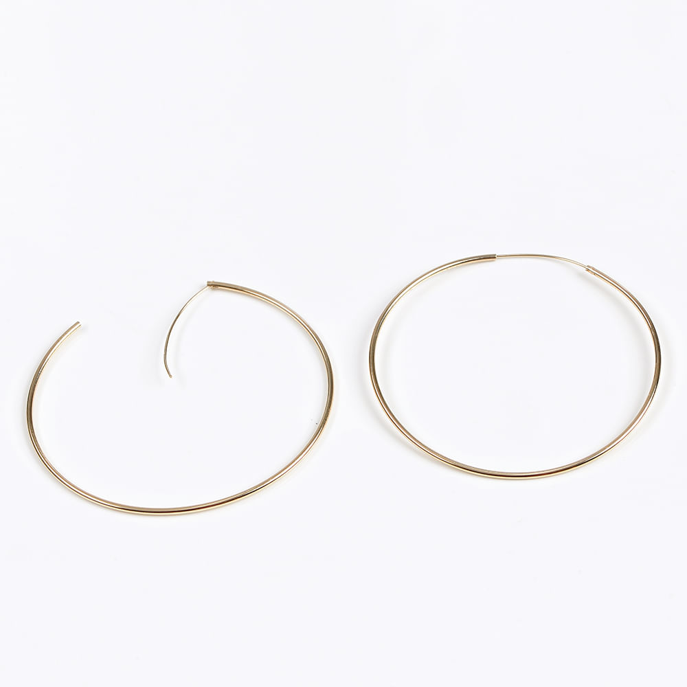 Cercei hoop placati cu aur 45 mm - 2 | YEO
