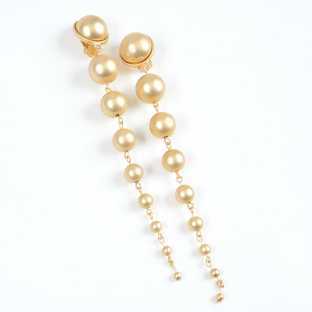 Cercei clips perle aurii - 3 | YEO