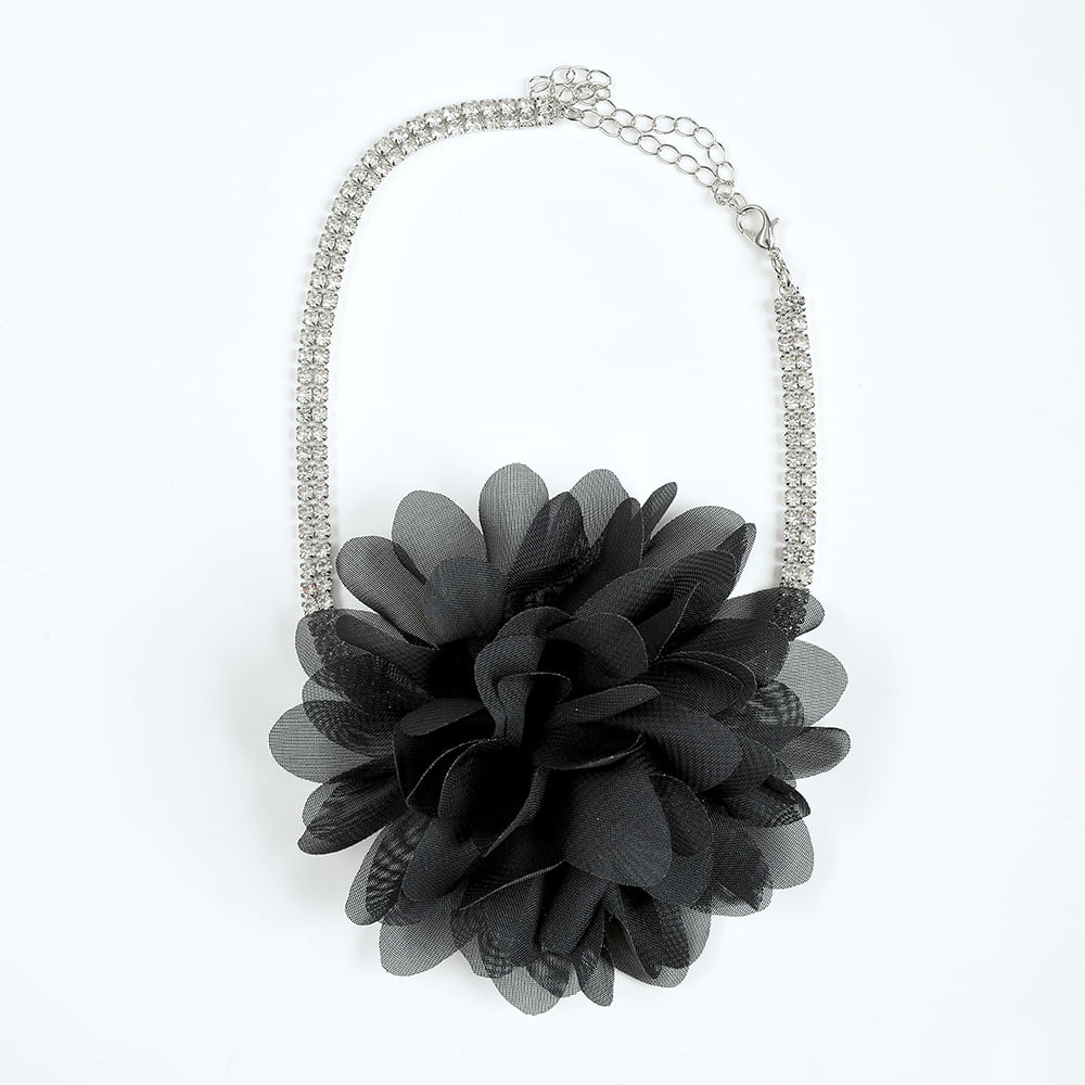 Colier cu floare neagra - 1 | YEO