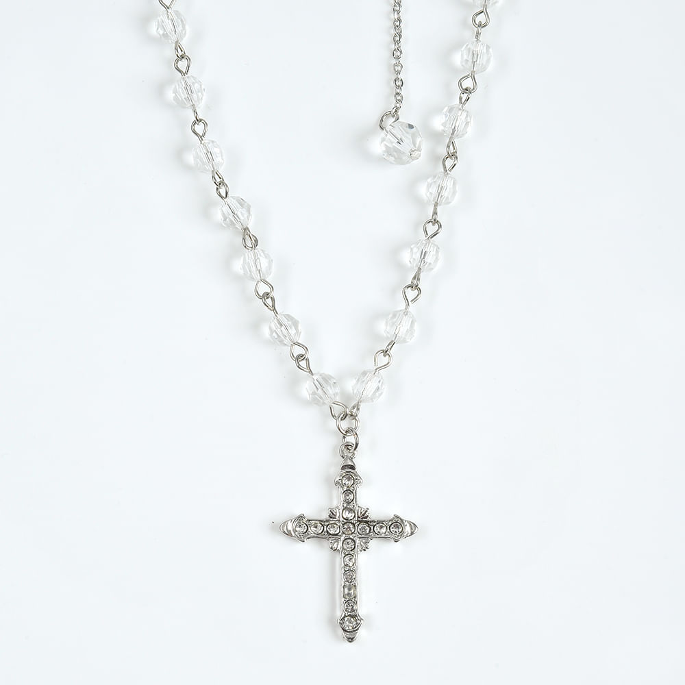 Colier argintiu cu cruciulite - 2 | YEO
