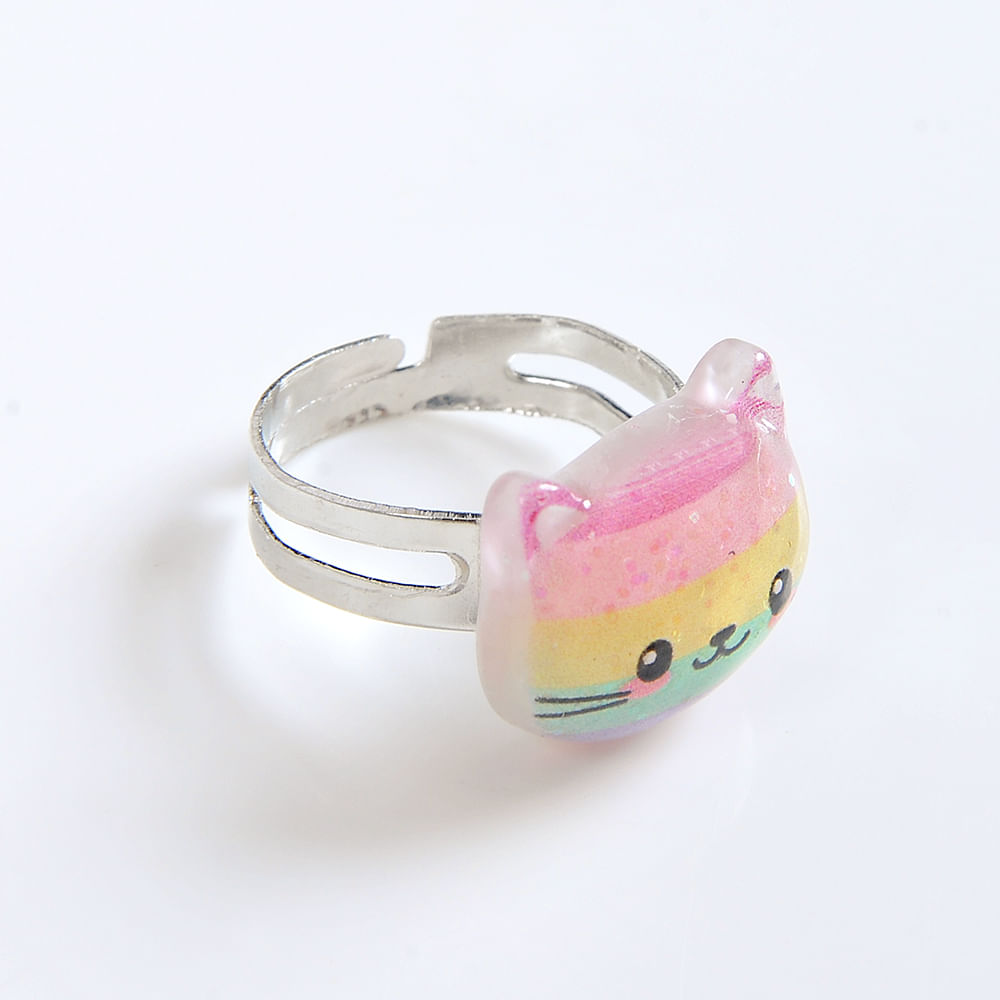 Inel multicolor cu pisica - 1 | YEO