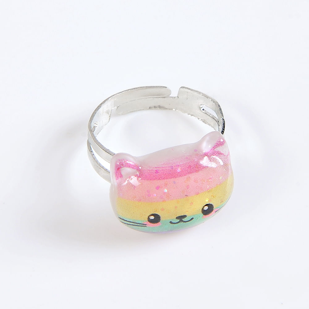 Inel multicolor cu pisica - 2 | YEO