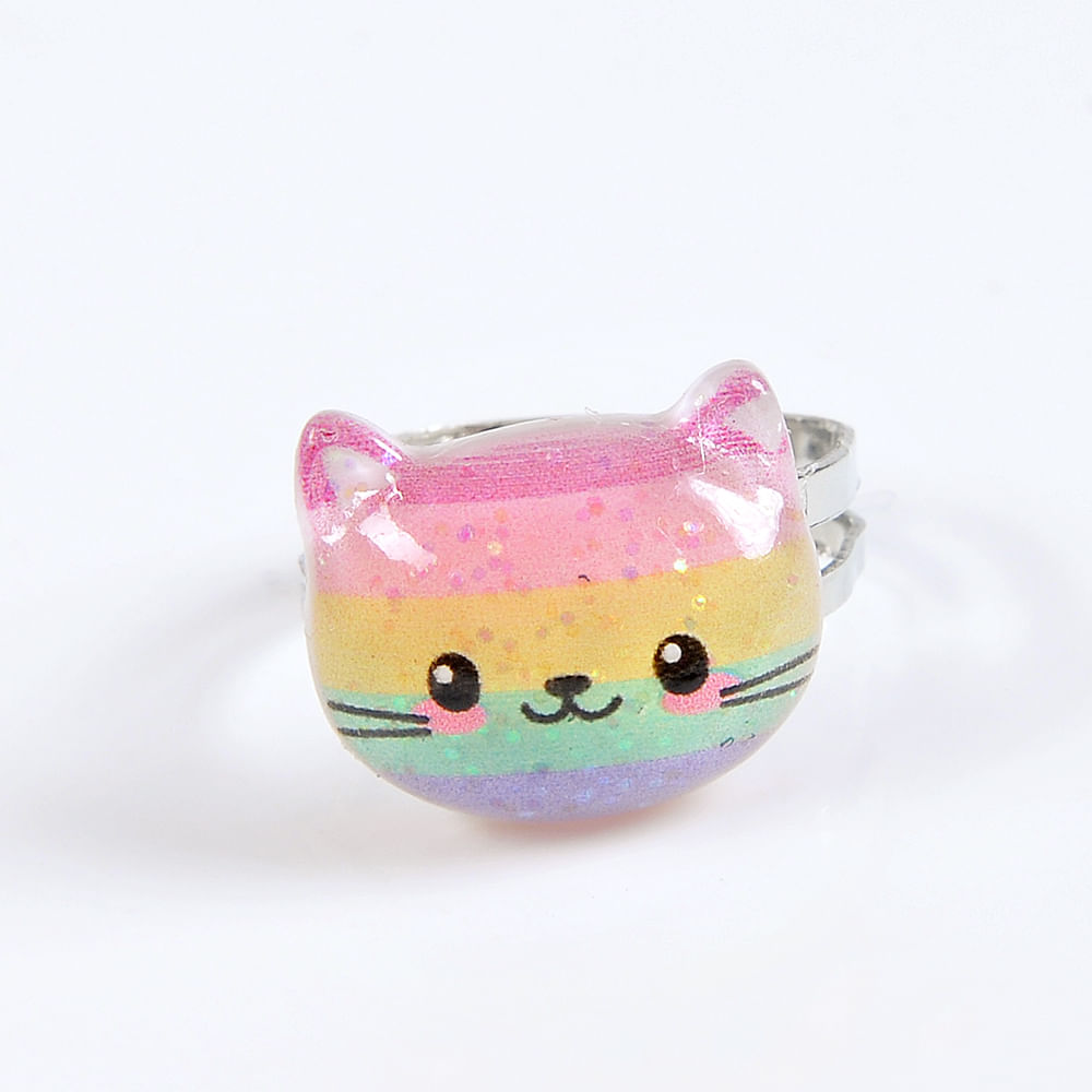 Inel multicolor cu pisica - 3 | YEO